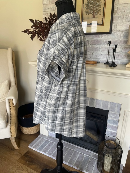 Ridgecut Toughwear Women’s Plaid Short Sleeve Button Down Shirt with Pockets Med - Picture 3 of 13